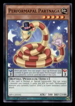 Yugioh Performapal Partnaga #MP15-EN192 2015 Mega-Tins Mega Pack LP - Image 1
