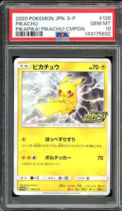 - PSA 10 - Pikachu 126/S-P Sword & Shield Promos Regular (Japanese Pokemon) - Image 1