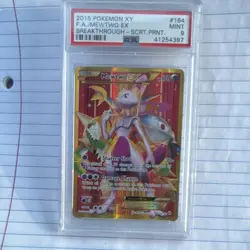 Pokemon Mewtwo EX Full Art Secret Rare Holo 164/162 XY Breakthrough 2015 PSA 9 - Image 1