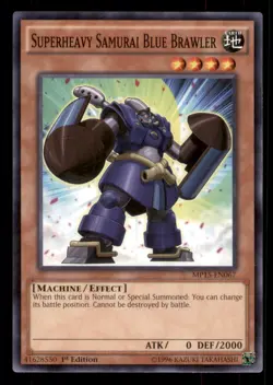 Yugioh Superheavy Samurai Blue Brawler #MP15-EN067 2015 Mega-Tins Mega Pack LP - Image 1