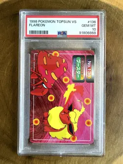 1998 PSA 10 Topsun Vs Flareon #136 Pokemon Japanese - POP 1 GEM MINT!!! - Image 1
