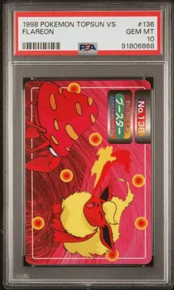 1998 PSA 10 Topsun Vs Flareon #136 Pokemon Japanese - POP 1 GEM MINT!!! - Image 5