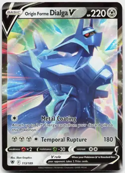 Origin Forme Dialga V 113/189 Holo V Rare Astral Radiance Pokemon Near Mint - Image 1