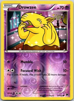 Drowzee 50/122 Reverse Holo Common BREAKpoint NM - Image 1
