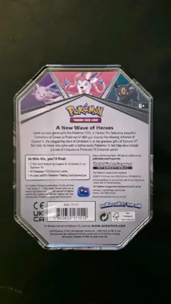 Pokemon Espeon V Tin - Heroes - TCG - Factory Sealed 4 Packs - Sword and Shield - Image 2