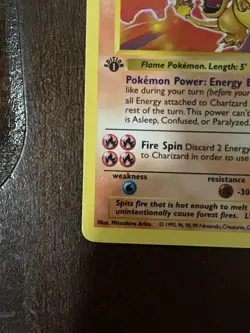 Pokemon Charizard 1st Edition Shadowless Base Set Ungraded 1999 4/102 - Image 5