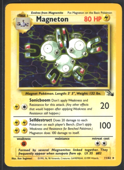 Magneton Unlimited Holo Rare Fossil 11/62 LP - Image 1
