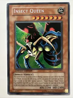 2004 Yu-Gi-Oh! Insect Queen CT1-EN005 Secret Rare Vintage Collector Tins - Image 1