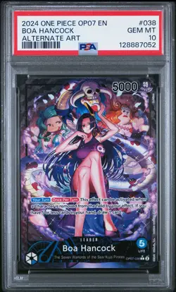 PSA 10 ONE PIECE 500 YEARS FUTURE #038 BOA HANCOCK ALTERNATE ART OP07 038 - Image 1