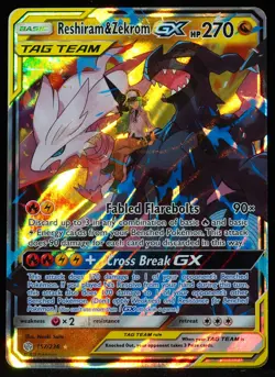 Reshiram & Zekrom GX Tag Team #157 NM Pokemon Card - Image 1