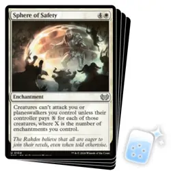 SPHERE OF SAFETY X4 Duskmourn: House Of Horror: Commander Magic MTG MINT CARD - Image 1