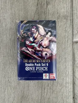 ONE PIECE CARD GAME OP-14 THE AZURE SEA’S SEVEN DOUBLE PACK SET VOL 9 NEW/SEALED - Image 1
