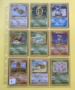 Collectable 1999 Pokemon Base Set 2 Cards, 18 non rare cards, duplicates (*2) - Image 1