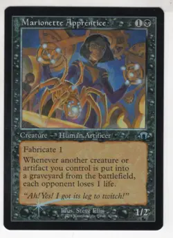 MTG Modern Horizons 3 Foil Uncommon Card Marionette Apprentice (Retro Frame) - Image 1