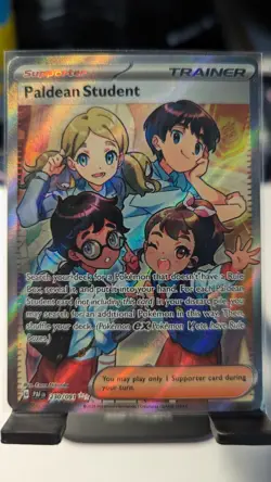 Paldean Student Trainer Card Ultra Rare 230/91 Paldean Fates Pokemon TCG NM - Image 1