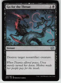 Go for the Throat 102 Uncommon The Brothers' War Magic: The Gathering Near Mint - Image 1