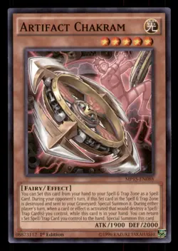 Yugioh Artifact Chakram #MP15-EN088 2015 Mega-Tins Mega Pack LP - Image 1