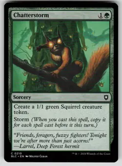 Chatterstorm Common Commander: Bloomburrow 210 MTG Near Mint - Image 1