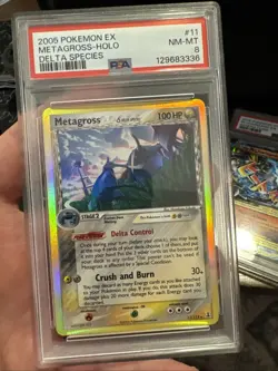 Pokemon Card Metagross 11/113 Holo Foil Delta Species PSA 8 NM-MT - Image 1
