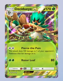 Decidueye EX, Pokemon TCG Pocket, English, Celestial Guardians set, Digital - Image 1