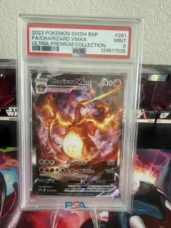 2022 POKEMON SWSH ULTRA-PREMIUM COLLECTION FULL ART/CHARIZARD VMAX PSA 9 - Image 1