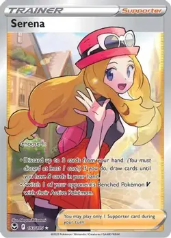 NM-Mint Serena (Full Art) - 193/195 - Ultra Rare Pokemon Silver Tempest - Image 1
