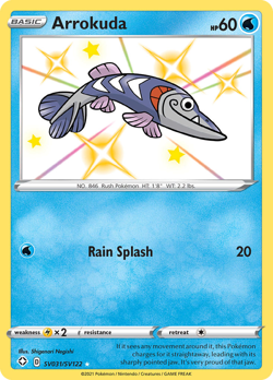 Arrokuda SV031/SV122 Shiny Rare Shining Fates Shiny Vault Pokemon Near Mint - Image 1