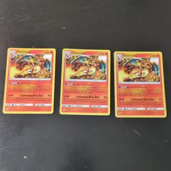 Set of 3 - Charizard 14/181 Rare Team Up Pokemon MP - Image 1