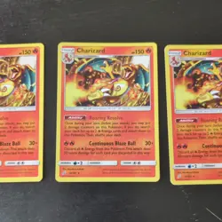 Set of 3 - Charizard 14/181 Rare Team Up Pokemon MP - Image 3