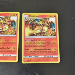 Set of 3 - Charizard 14/181 Rare Team Up Pokemon MP - Image 4
