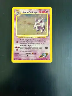 Pokemon Sabrina's Gengar Gym Challenge 14/132 Holo Rare 80 HP Wizards TCG - Image 5