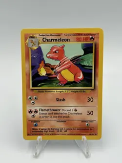 Charmeleon 24/102 Uncommon Base Set Unlimited WOTC Vintage Pokemon LP - Image 1