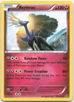 Xerneas 107/162 Holo Rare BREAKthrough Pokemon Lightly Played - Image 1