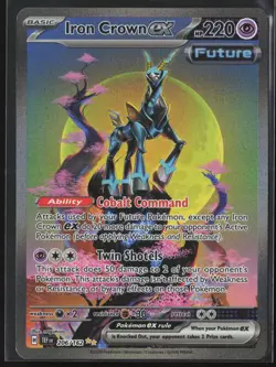 IRON CROWN EX 206/162 SPECIAL ILLUSTRATION RARE TEMPORAL FORCES POKEMON NM/M - Image 1
