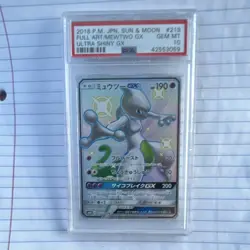 Pokemon Mewtwo GX 219/150 Ultra Shiny Full Art Holo Japanese PSA 10 - Image 1