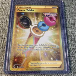 Pokemon Card Power Tablet 281/264 Holo Secret Gold Holo Rare Fusion Strike - Image 1