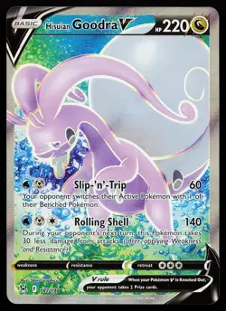 Hisuian Goodra V 187/196 Ultra Rare Lost Origin Pokemon Card - Image 1