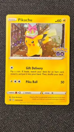 Pokemon TCG Card Pikachu Sword & Shield Promo SWSH234 Holo - NM - Image 2
