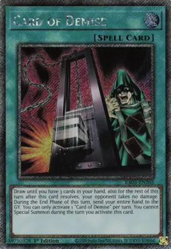 Yugioh Card Of Demise RA03-EN265 - - Platinum Secret Rare - Image 1