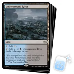 UNDERGROUND RIVER X4 Duskmourn: House Of Horror: Commander Magic MTG MINT CARD - Image 1