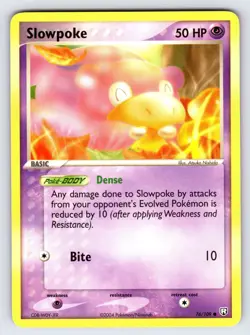 Slowpoke 76/109 2004 EX Team Rocket Returns Pokemon Card TCG Common - VLP - Image 1