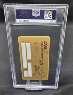 PSA 10 Pikachu ANA Pokemon Jet Gold Boarding Pass No.1 Promo Japanese Card 1998 - Image 4