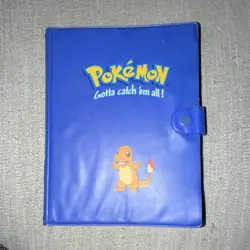 Pokemon Charmander Blue A5 Card Album 4-Pocket 20 Card Ring Binder Fixed Pages - Image 1