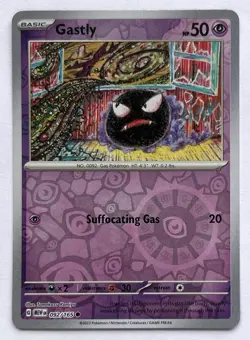Gastly 092/165 Common 151 Pokemon Reverse Holo Lightly Played - Image 1