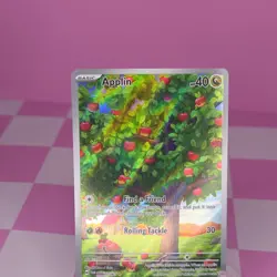 Pokemon Applin Illustration Rare Full Art Holo 185/167 SV06 40HP - Image 1