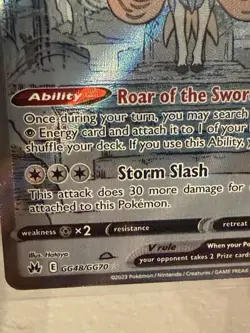 Pokemon TCG Zacian V Crown Zenith: Galarian Gallery GG48/GG70 Holo Ultra Rare NM - Image 5