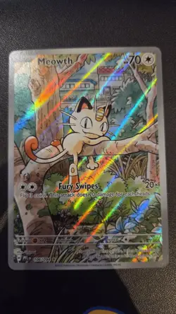 Pokemon TCG Meowth Full Art Fantasmal Flames 106/094 Near Mint - Image 1
