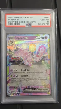 Pokemon - Espeon ex 034 Surprise Box Exclusive *GEM MINT PSA 10* Prismatic Stamp - Image 1