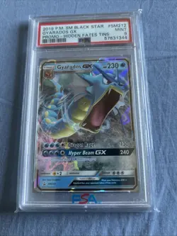 2019 Pokemon Sun & Moon Hidden Fates Gyarados GX SM212 Promo PSA 9 Fresh Grade - Image 1