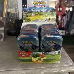 Pokemon TCG Ascended Heroes MINI TIN DISPLAY BOX Factory Sealed 10x Tins - Image 1